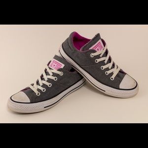 Converse Allstar women’s grey, white and pink
